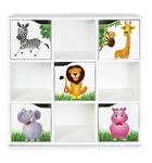 drewniany regał z 5 drzwiczkami kubico max  - zoo