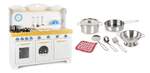 drewniana kuchnia dla dzieci - saint tropez + naczynia kuchenne