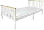 łóżko drewniane milano pine białe 90/200 cm + materac