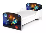 łóżko dziecięce z materacem 140/70 cm - rakieta kosmiczna
