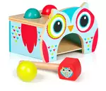 drewniana przybijanka z piłeczkami i młotkiem