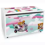 duża drewniana skrzynia na zabawki na kółkach psi patrol /skye 02/