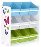 praktyczny regał  z pojemnikami "motyle"