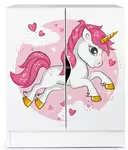 nowoczesna biała szafka roma "różowy jednorożec"