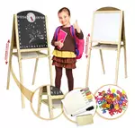 tablica drewniana dwustronna xl z regulacją wysokości