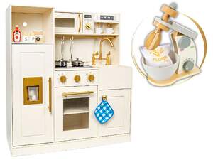 drewniana kuchnia dla dzieci  roma z mikserem