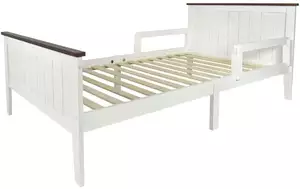 łóżko  paris walnut białe 90/200 cm + barierki