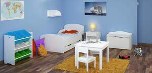 zestaw 5 mebli dla dzieci  - kolor biały
