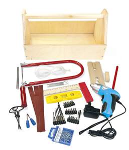 skrzynka  narzędziowa z wkrętarką i akc.