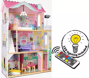 apartament -  wielki domek dla lalek  z windą  + oświetlenie led