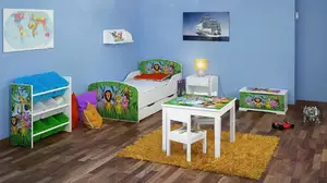 zestaw 6 mebli - motyw kolorowe zoo