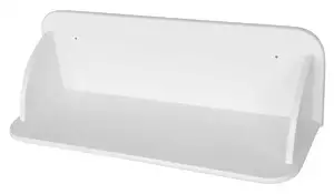 biała drewniana półka ścienna