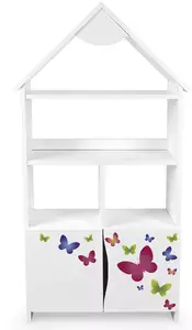 duży regał domek z szafką - motyle