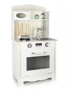 biała drewniana kuchnia do zabawy - blanca