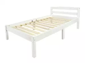 łóżko drewniane clasic białe 140/70 cm