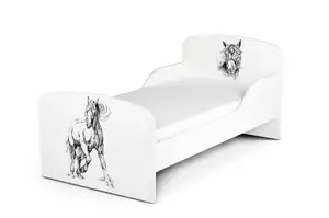 łóżko dziecięce z materacem 140/70 cm -  koń