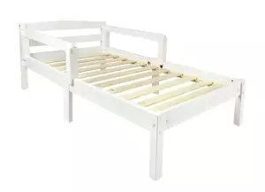 łóżko clasic białe 140/70 cm + barierki