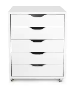 mobilny kontenerek na kółkach z 5 szufladami