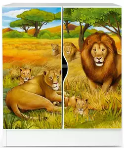 nowoczesna biała szafka roma "lwy"