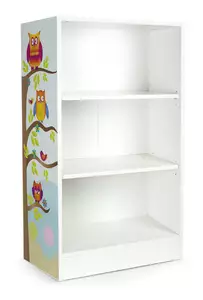 regał -  biblioteczka oslo z nadrukiem sówek
