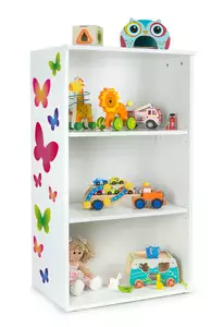 stylowy biały regał biblioteczka – oslo motyle