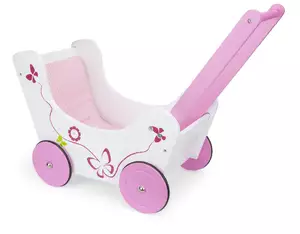 drewniany wózek dla lalek