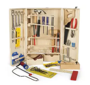 zestaw narzędziowy w drewnianej skrzynce xl 50