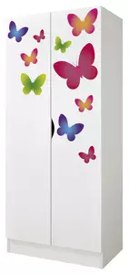 biała szafa roma /nadruk motyle/