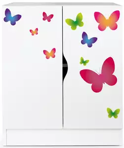 nowoczesna biała szafka roma "motyle"