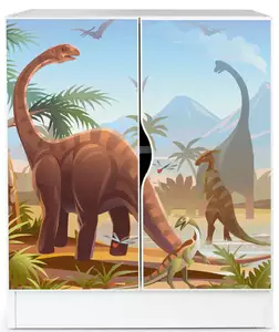 nowoczesna biała szafka roma "jurassic"