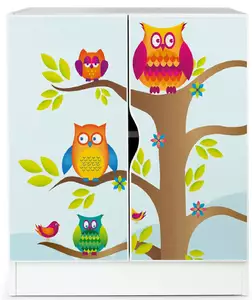 nowoczesna biała szafka roma "sowy"