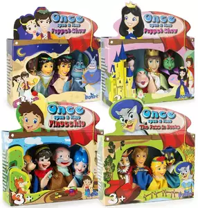 kolorowe pacynki  do zabawy w teatr - duży zestaw (16 szt.)