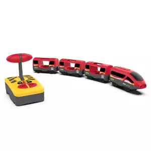 pociąg elektryczny – lokomotywa z wagonikami sterowana pilotem