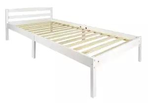 łóżko drewniane clasic białe 90/200 cm