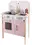 drewniana kuchnia dla dzieci z zegarem - menfi /różowa