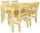 stół  + 4 krzesła do kuchni, jadalni, salonu - pine