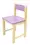 stolik drewniany z krzesełkami różowy