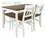 stół do kuchni,  jadalni, salonu + 4 krzesła white/walnut